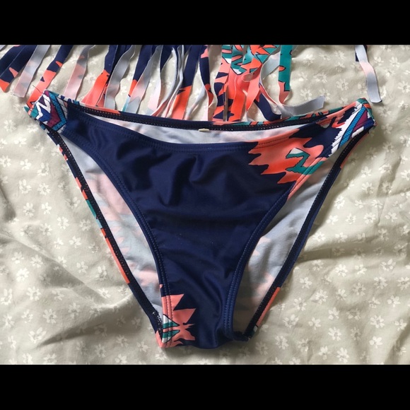 Southwest Aztec Fringe Style Bathing Suit - Picture 3 of 4